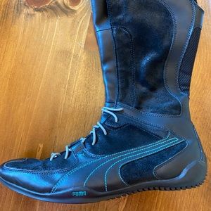 Women’s Puns leather and suede black boots sz9.5